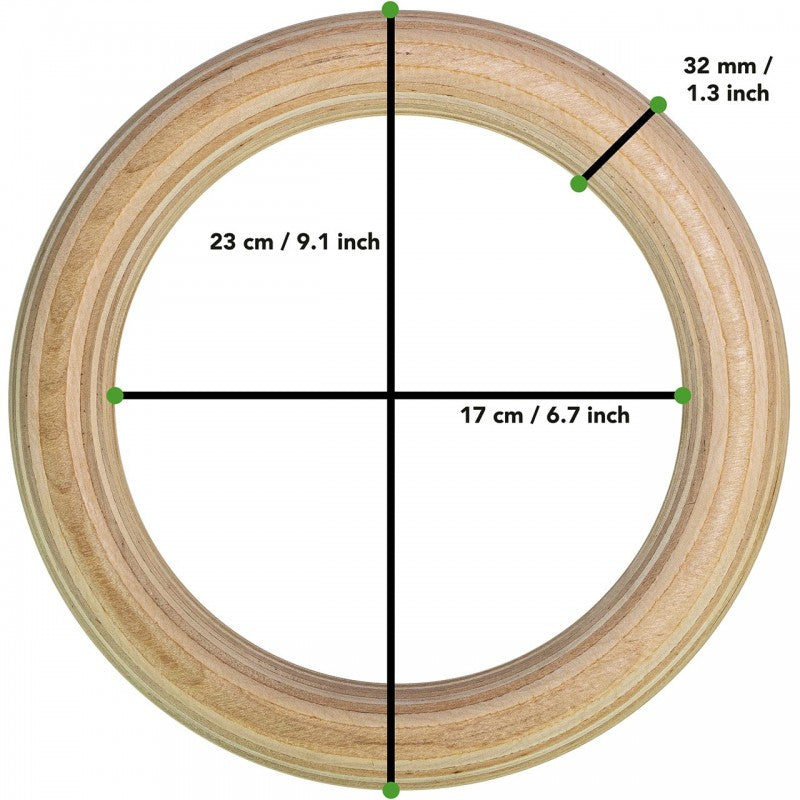 Tunturi Turnringe Gym Rings aus Holz